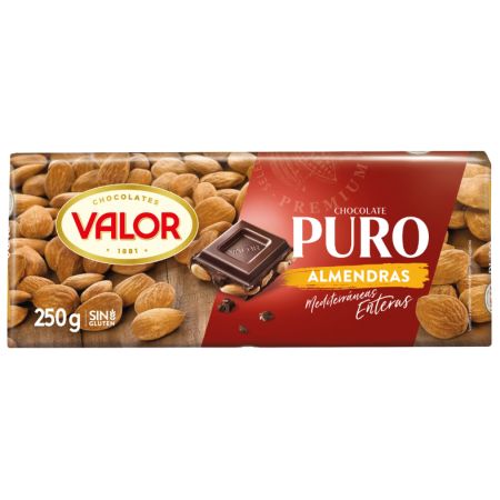 Valor Chocolate Puro Almendra 250G