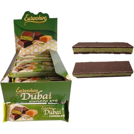 Eurochoc Barrita Choco Dubai 24 unidades 40g