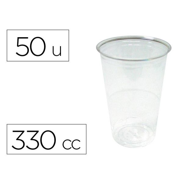 Vaso Plástico Transparente 330Cc 50U