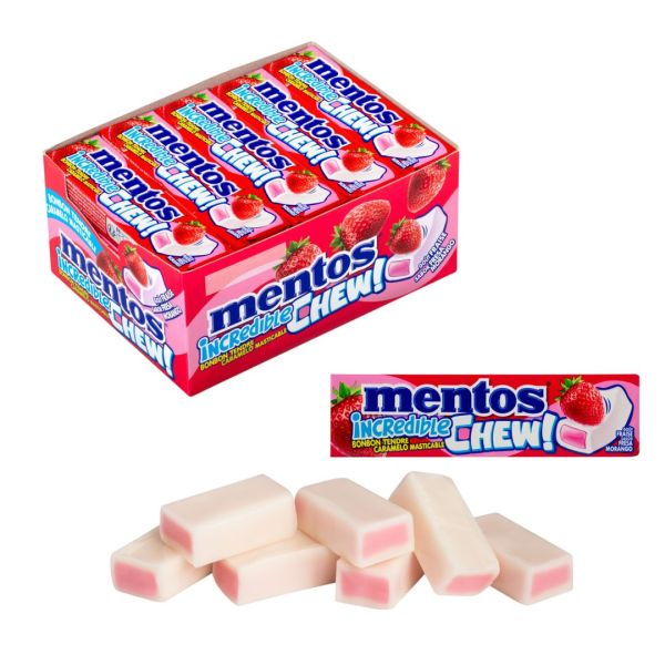 Mentos Incredible Chew Fresa 20U