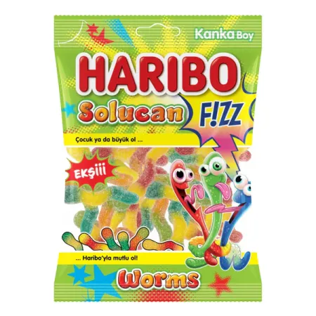 Haribo Worms Sour Halal 80G