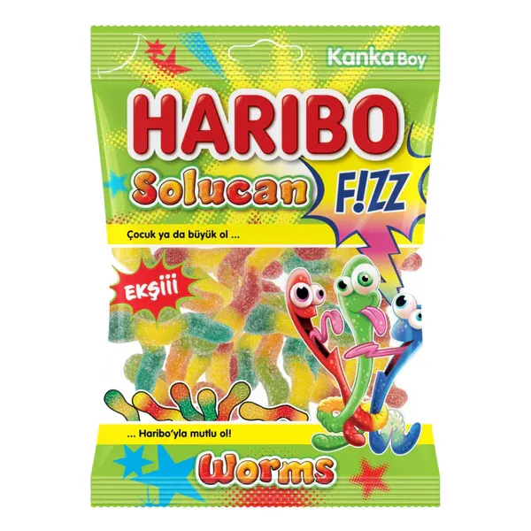 Haribo Worms Sour Halal 80G
