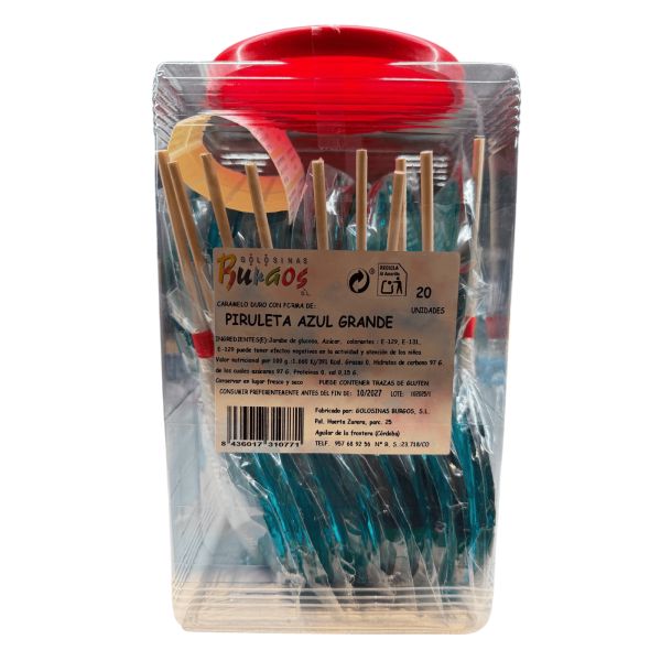 Burgos Piruleta Azul Grande 20U