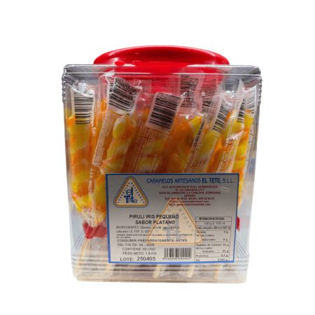 Tete Piruli Iris Pequeño Platano 50U