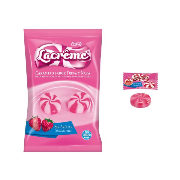Caramelo Vidal Lacreme Fresa/Nata S/A 300U