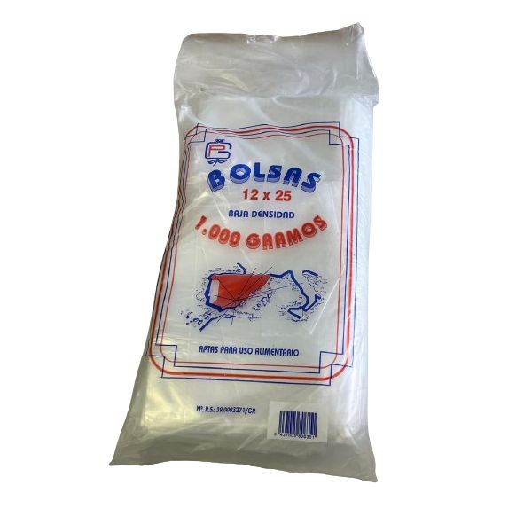 Bolsa transparente 12*25 1KG