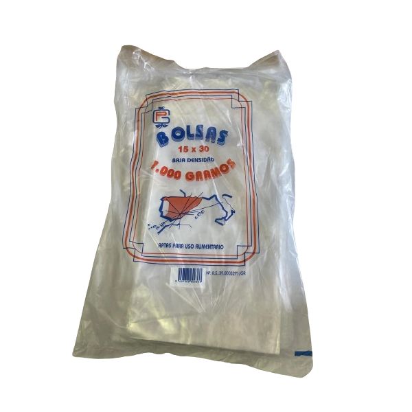 Bolsa transparente 15*30 1KG
