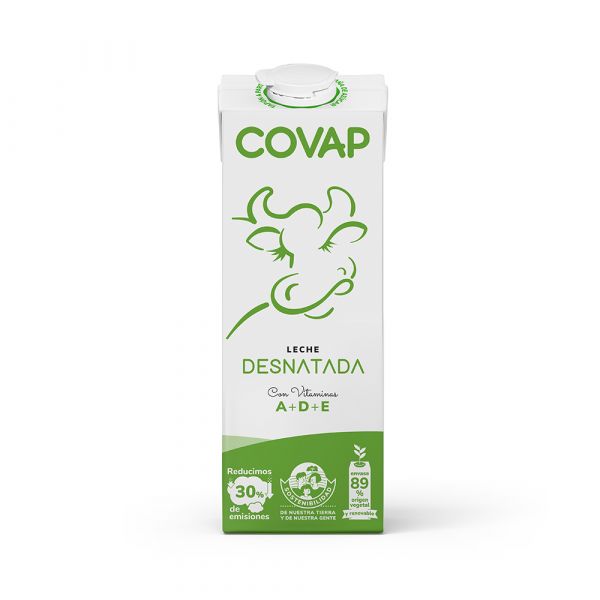 Leche Covap desnatada 1L