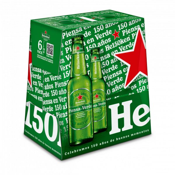 Cerveza heineken 25CL pack 6