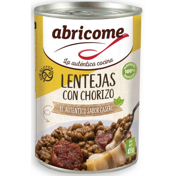 Lentejas con chorizo abricome 420 gramos