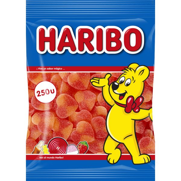 Haribo corazón melocotón bolsa 250 unidades