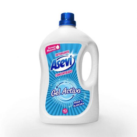 Detergente líquido gel activo asevi 40d