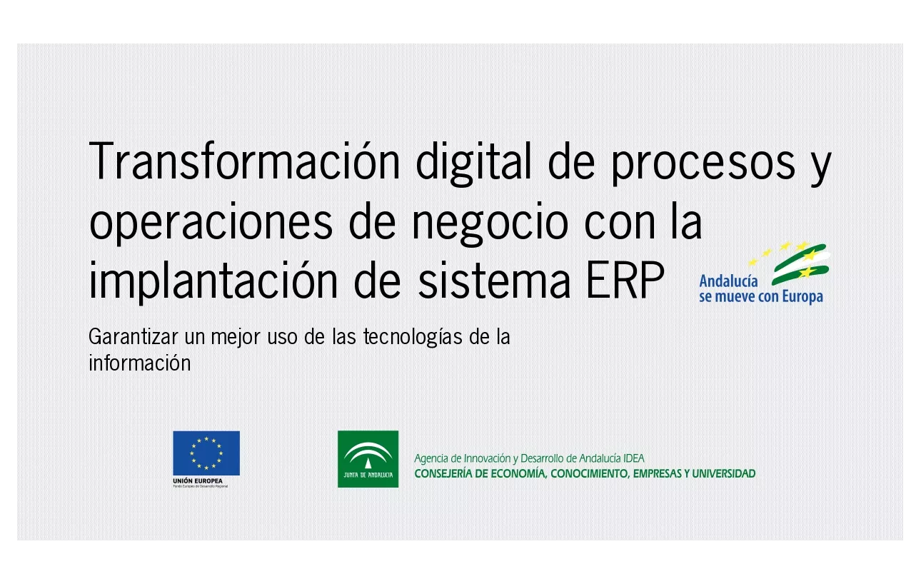 Incentivo de la Agencia de Innovación y Desarrollo de Andalucía IDEA